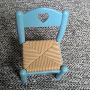 Vintage Fisher Price 1993 Loving Family Dollhouse Replacement Blue Chair Heart